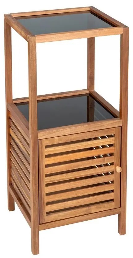 Regał łazienkowy słupek z drewna akacji FONDI, wys. 86 cm