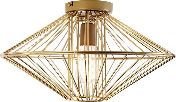 Designerska lampa sufitowa złota - Zahra