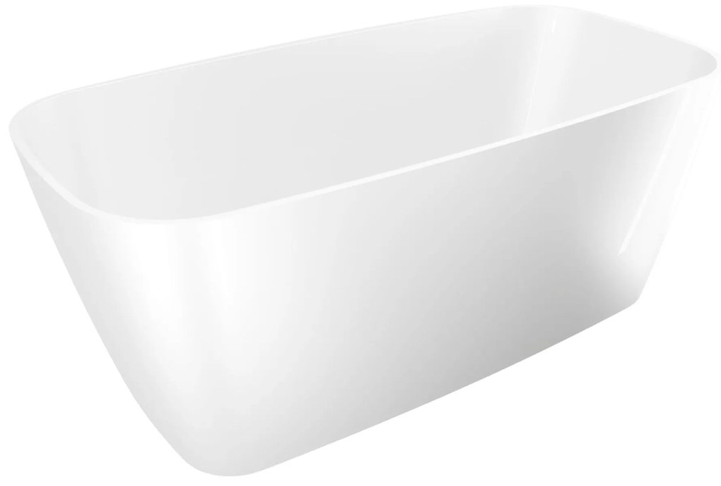 Wanna wolnostojąca NAVI owalna biała z konglomeratu 150 x 70 cm bez przelewu cienki rant | Różne kolory korków : Kolor korka - Złoty