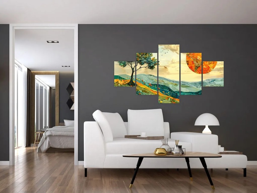 Obraz - Ilustracja krajobrazu (125x70 cm)