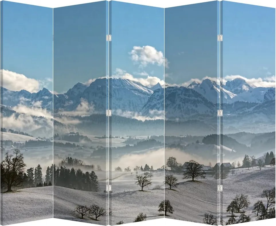 Parawan - Zaśnieżone góry (210x170 cm)