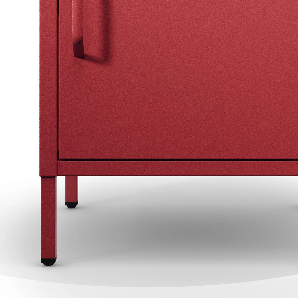 Szafka nocna metalowa czerwona Modern MIA, 424 x 595 x 400 mm