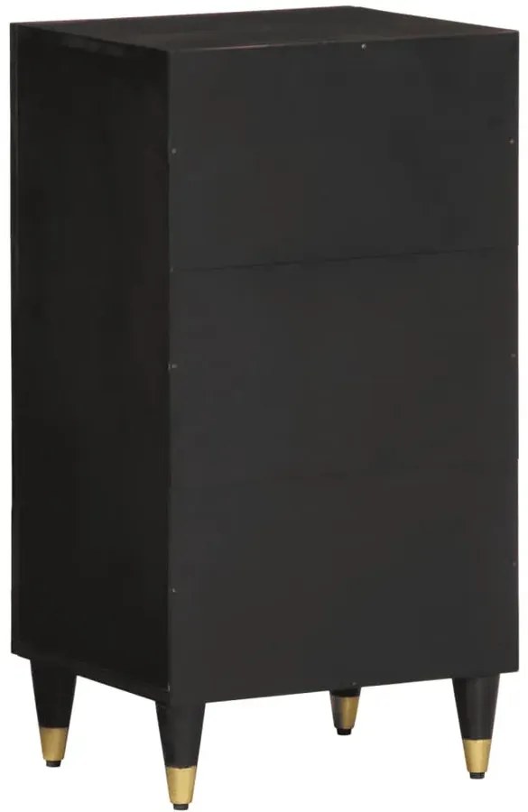 Czarna drewniana szafka stojąca na nóżkach W6-B90