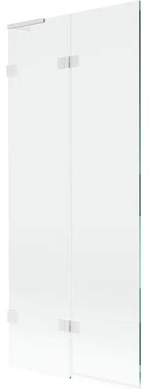 Mexen Lunar L parawan nawannowy 2-skrzydłowy lewy 80 x 150 cm, transparent, biały - 897L-080-100-20-00-L