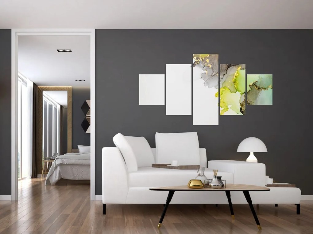 Obraz - Sztuka abstrakcyjna w tuszu (125x70 cm)