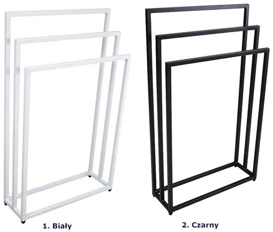Stojak Na Czarny Ręczniki W Stylu Industrialnym 75 Cm S4-T71