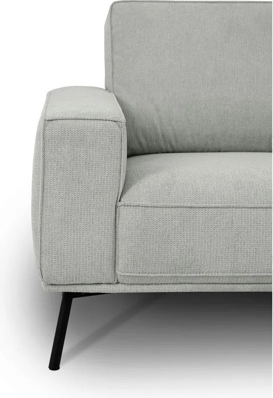 Jasnoszary narożnik z tkaniny szenilowej (prawostronny/w kształcie litery L) Amsterdam – Scandic