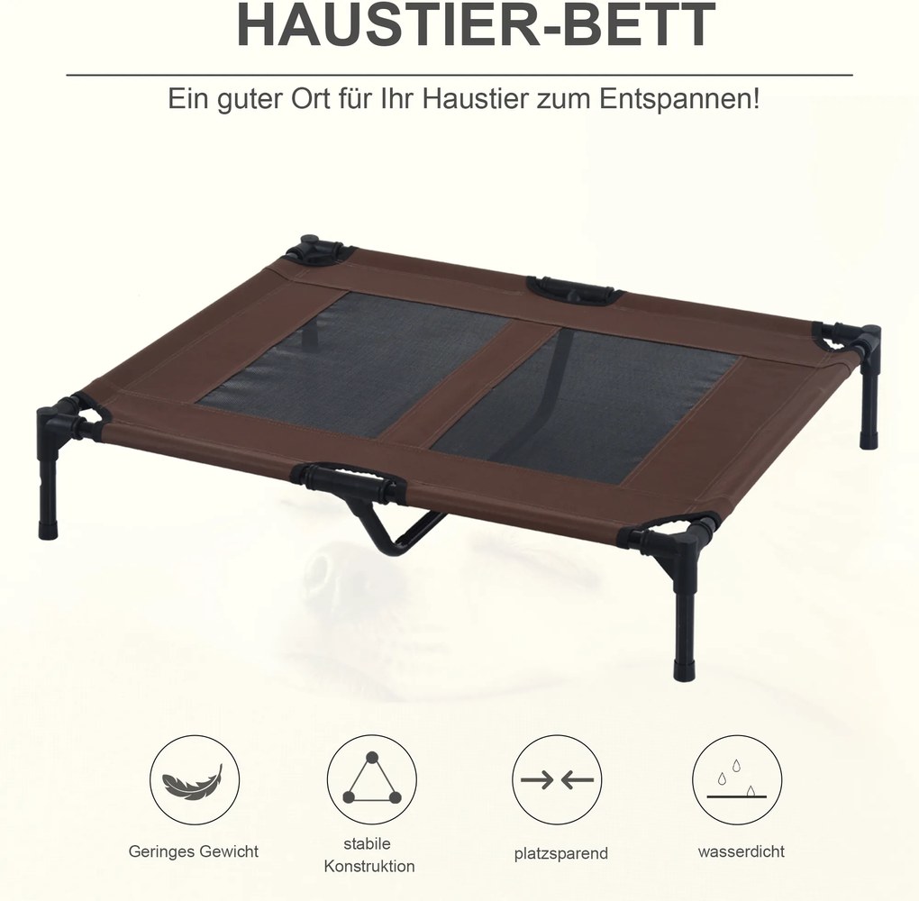 PawHut Leżak dla psa lub kota Miękka poducha 92x76x18cm Elegancki kolor kawowy | Aosom PL