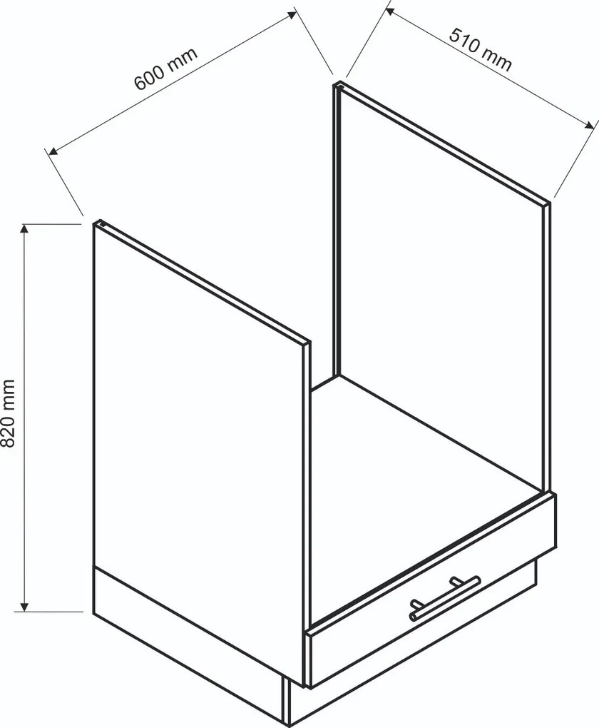 Szafka pod piekarnik 60 DENIS DK60 dąb London STOLKAR