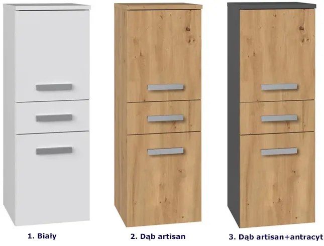 Wąski Niski Słupek Łazienkowy Dąb Artisan H4-F20