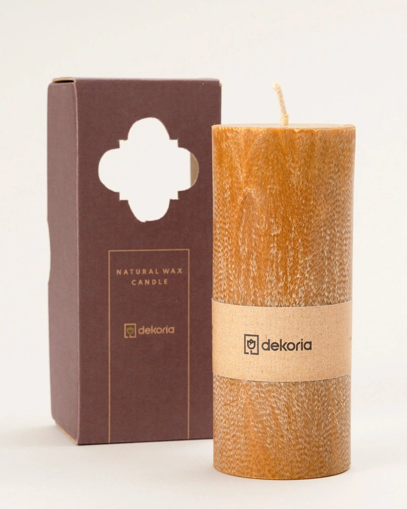Świeca zapachowa palmowa walec Honey Brown