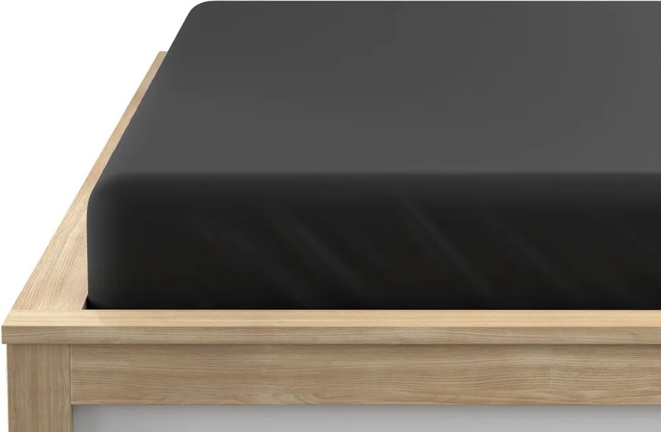 PrzytulneMieszkanie.pl Prześcieradło jersey z lycrą czarne 90 x 200 cm