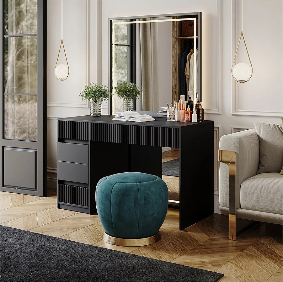 Toaletka czarny 120x55x76 omira