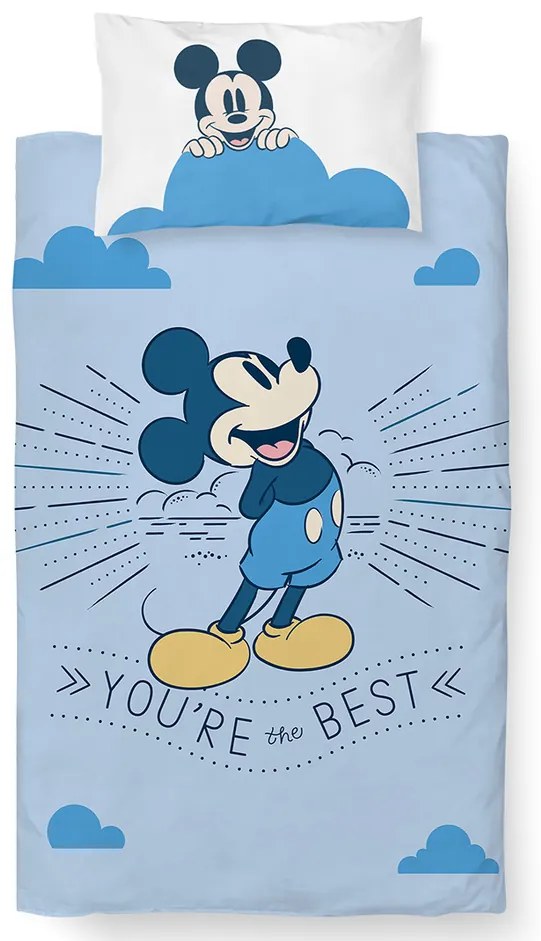 Pościel dziecięca do łóżeczka Mickey Mouse JsiNejlepší, 100 x 135 cm, 40 x 60 cm