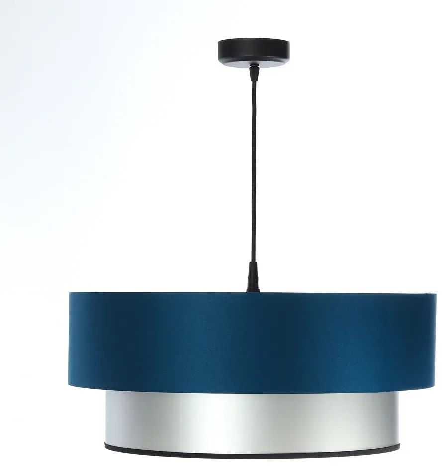Lampa wisząca DOUBLE BLUE 50 granatowa/srebrna BPS KONCEPT