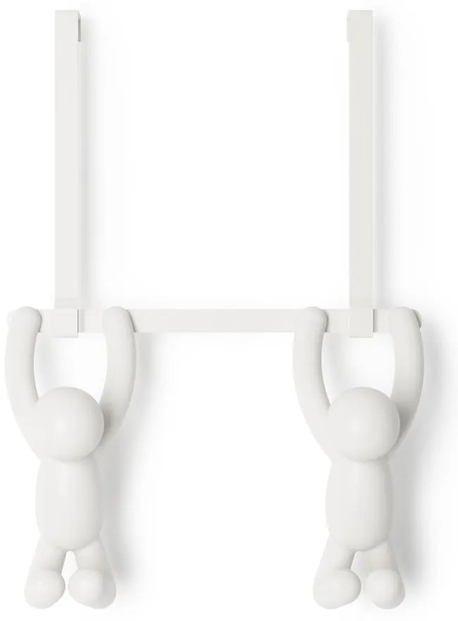 Biały plastikowy wieszak na drzwi 22 cm Buddy – Umbra