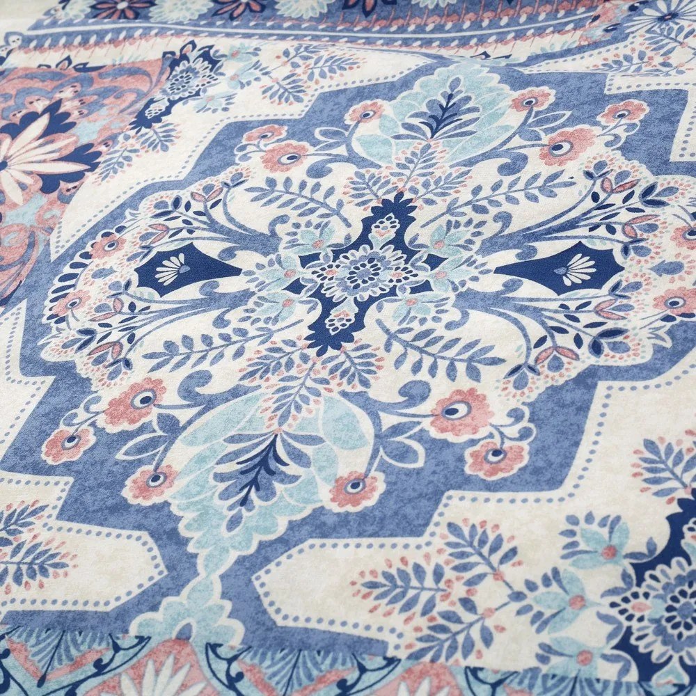 Niebieska pościel dwuosobowa 230x220 cm Boho Patchwork – Catherine Lansfield