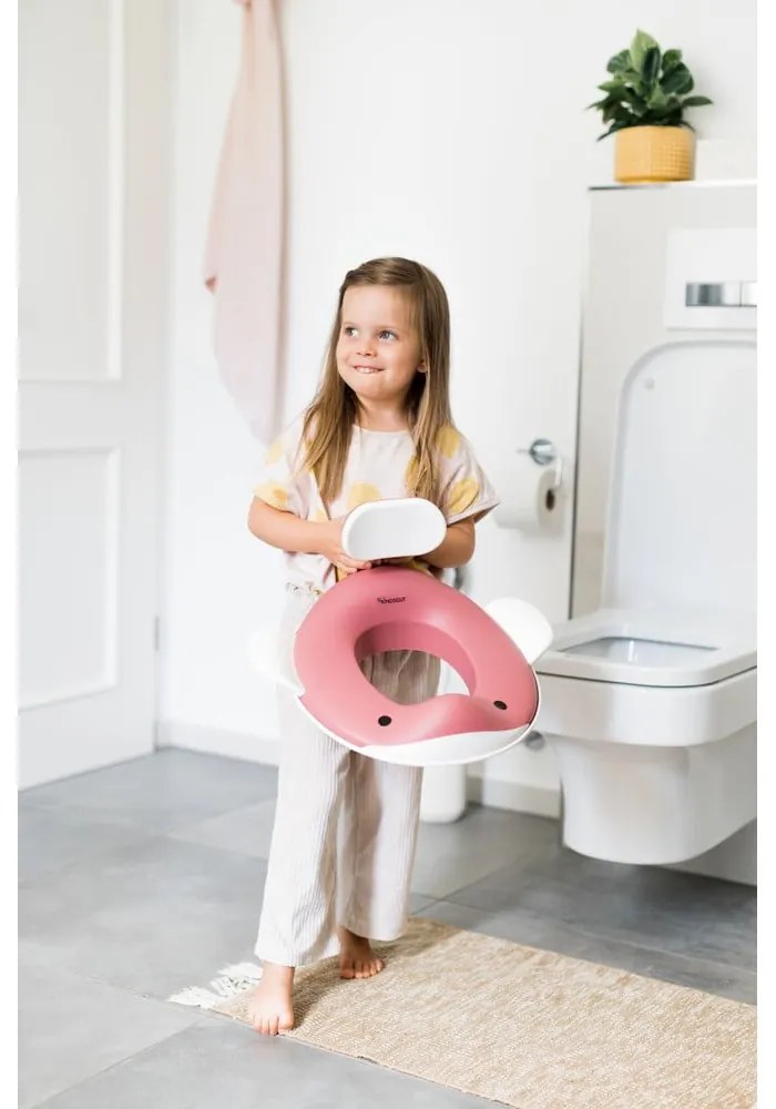 Ciemnoróżowa dziecięca deska sedesowa Dusty pink – Kindsgut