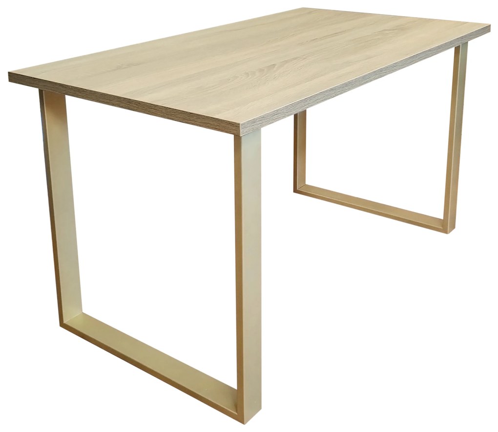 Stół do salonu kuchni 70x120x28 LOFT złoty Dąb Sonoma