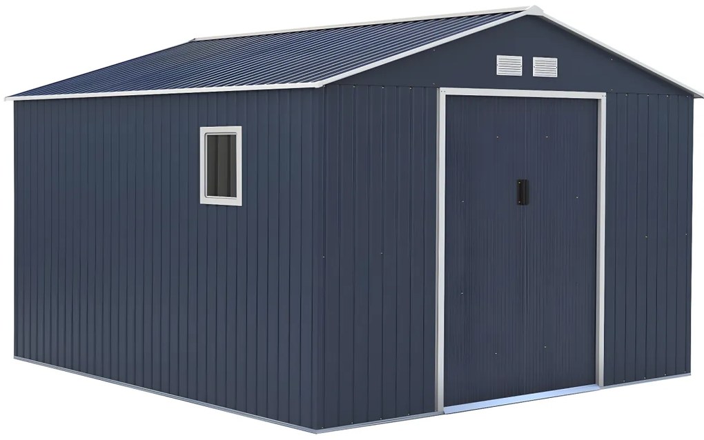 Altana ogrodowa ARCHER ze stali galwanizowanej w kolorze szarym – 12,99 m²