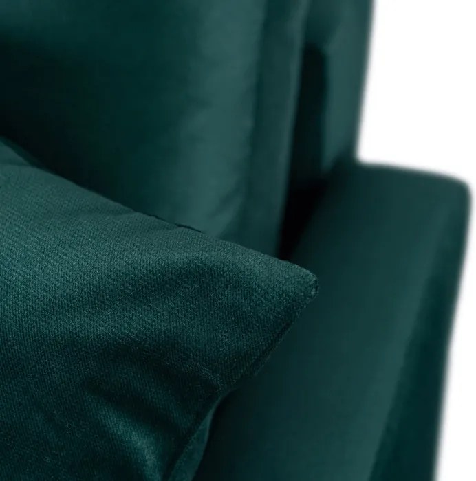 Sofa z Funkcją Spania FAVIO Wersalka Rozkładana Dwuosobowa Welurowa Zielona Nowoczesna do Salonu