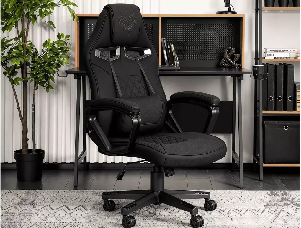 Fotel gamingowy obrotowy Hatteria – ergonomiczny fotel do gier i pracy z mechanizmem TILT