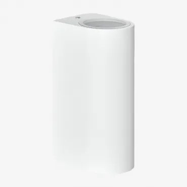Kinkiet Zewnętrzny Z Aluminium Z 2 Punktami Świetlnymi Pevot Design Biała & ↑20 Cm - Sklum