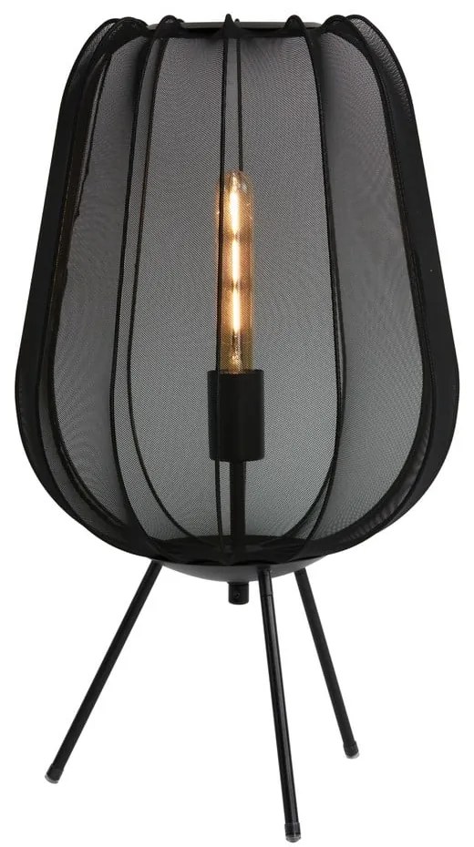 Czarna lampa stołowa (wysokość 60 cm) Plumeria – Light &amp; Living