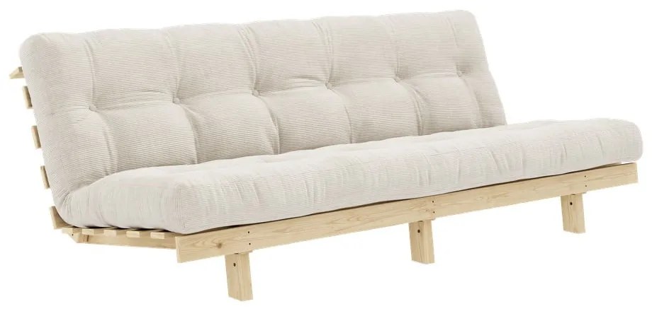 Biała sztruksowa sofa 200 cm Lean – Karup Design