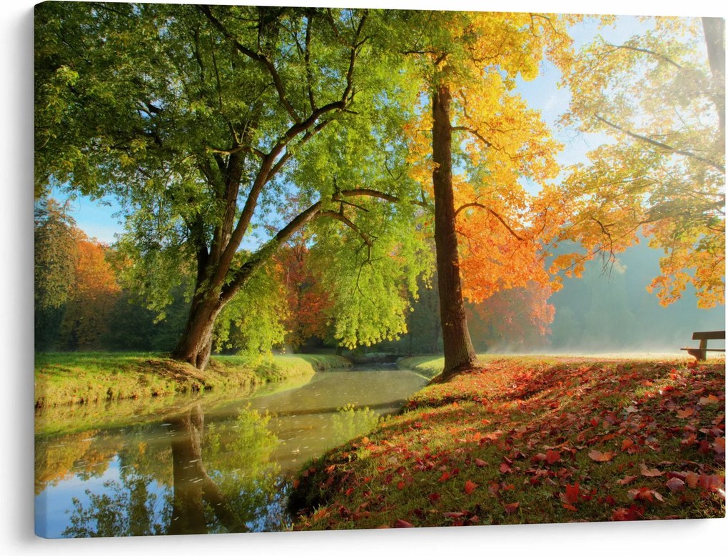 Obraz - Spokojny jesienny krajobraz (70x50 cm)