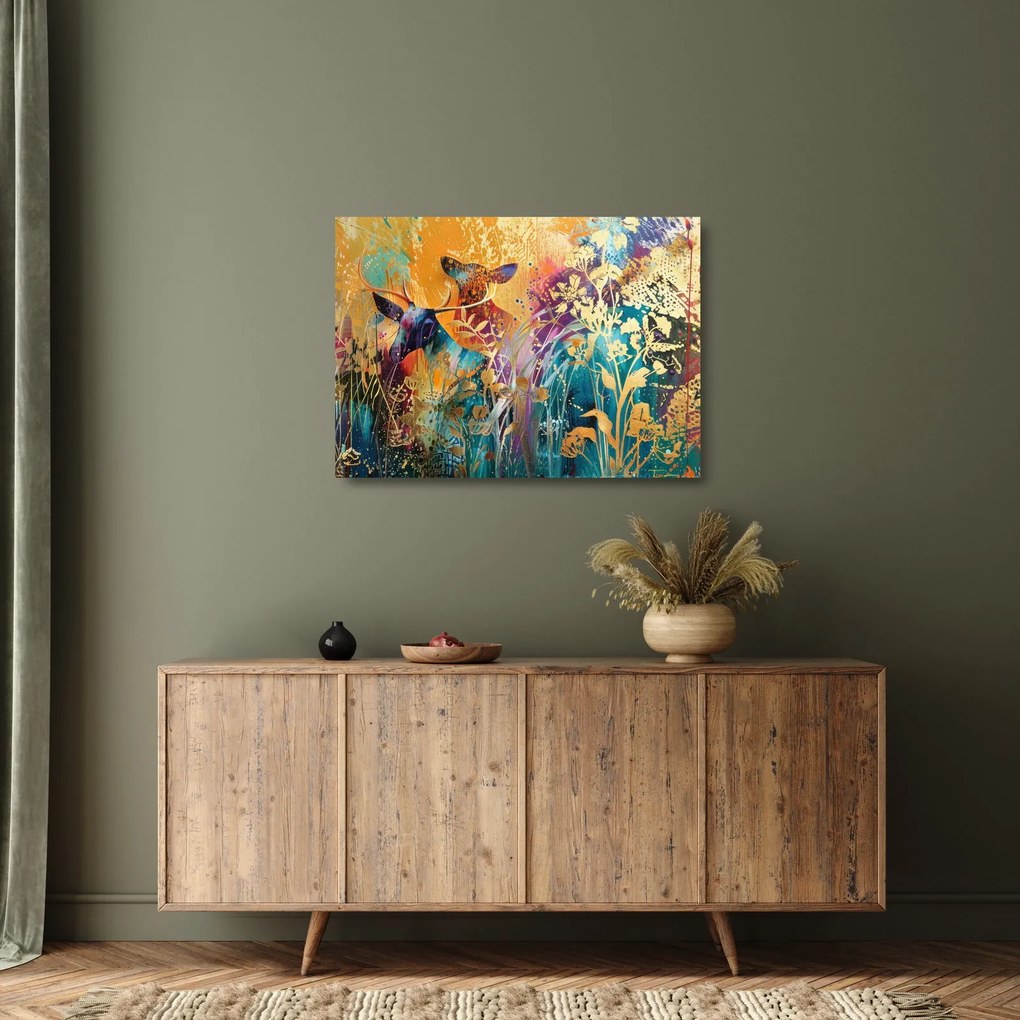 Obraz na szkle - Abstrakcyjny obraz natury (70x50 cm)