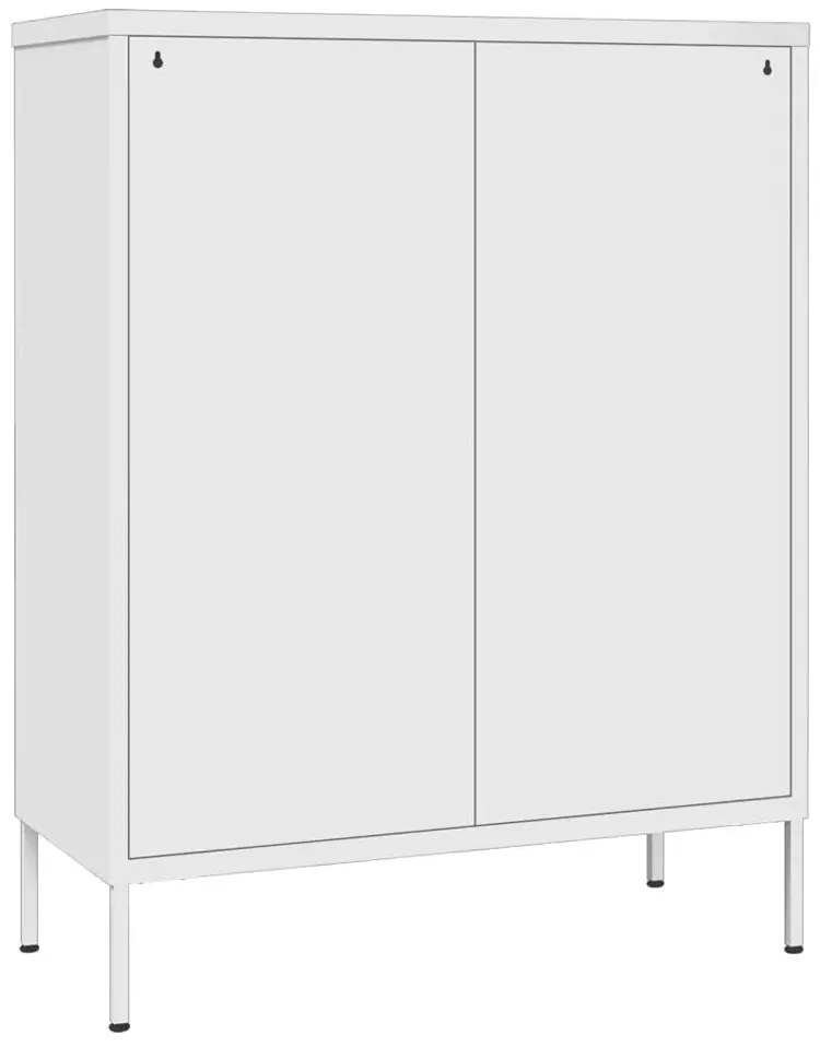 Biała stalowa szafka gospodarcza z 6 szufladami R8-Z02