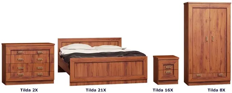 Komplet mebli do sypialni w dekorze dąb stuletni R9-Z89