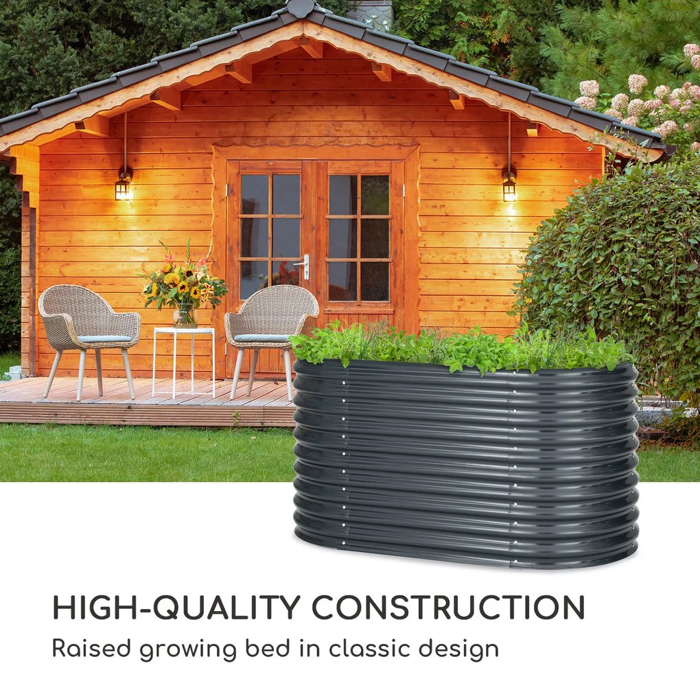 Blumfeldt Rondabox 160x80x80 cm Skrzynia na warzywa Antracyt