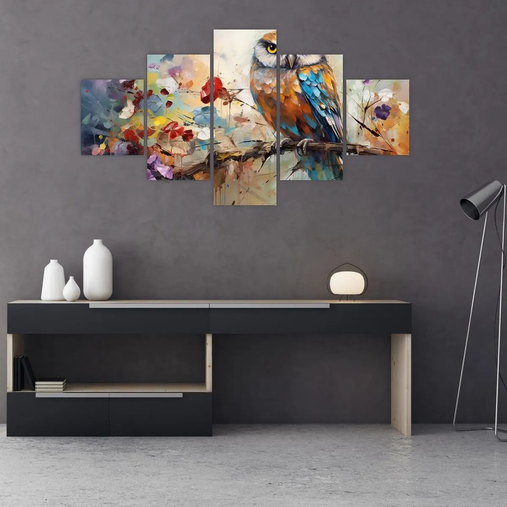 Obraz - Malowana sowa (125x70 cm)