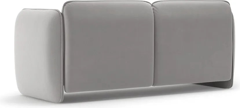 Jasnoszara aksamitna sofa 168 cm Georgia – Micadoni