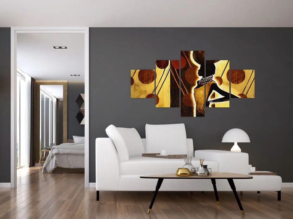 Obraz artystycznego malarstwa starożytnego (125x70 cm)
