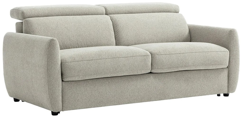 Kanapa 3-osobowa rozkładana typu express w tkaninie jasnoszarej SOVALI