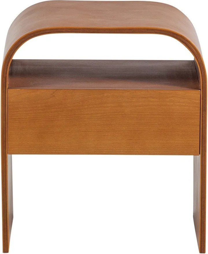 Szafka nocna z półką w naturalnym kolorze Momo – WOOOD