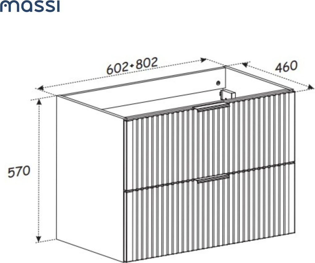 Szafka wisząca podumywalkowa biała 80 x 46 cm ASTROS White