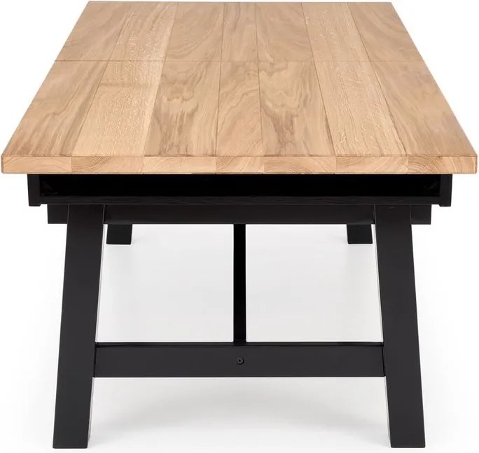 Rustykalny stół z dębowymi lamelami Fiesta Halmar