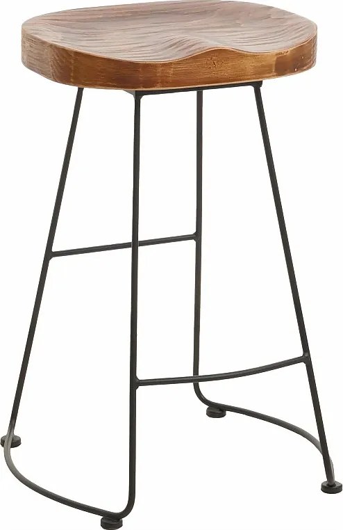 Stołek barowy MCW-N25,  brązowy