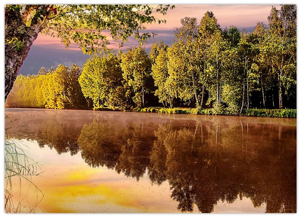 Obraz - Za rzeką (70x50 cm)