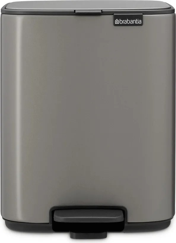 Szary stalowy kosz na śmieci z pedałem 7 l Bo – Brabantia