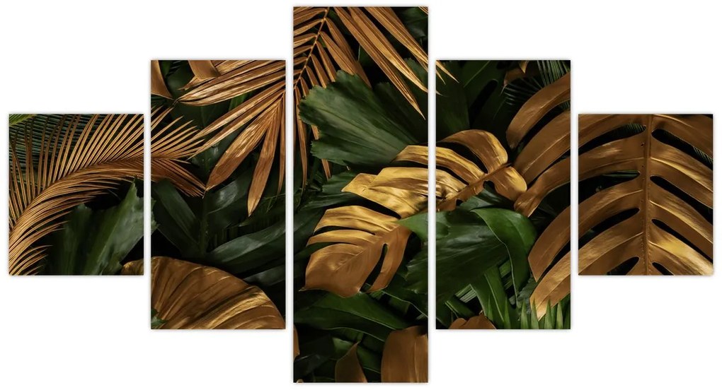 Obraz - Złote liście (125x70 cm)