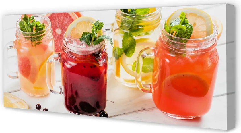 Obraz drukowany na płótnie Cytrusowe Orzeźwienie W Szkle