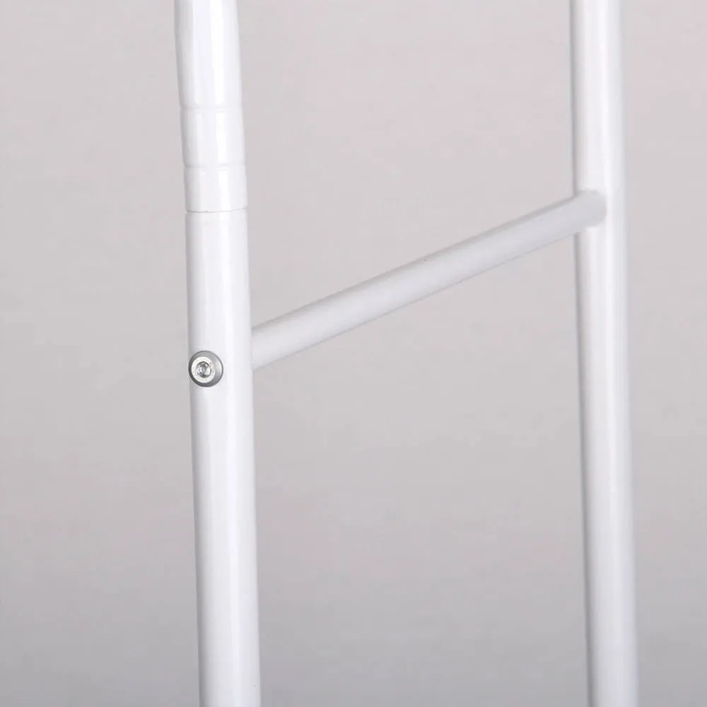 Wieszak podwójny stojący na kółkach na ubrania - Costway W050 (Biały)