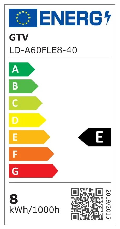 Żarówka filamentowa z neutralnym światłem z gwintem E27, 8 W – GTV