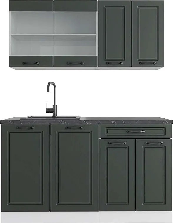 Pojedyncza kuchnia antracytowy dom wiejski/biały 140x60x81.6 r-line