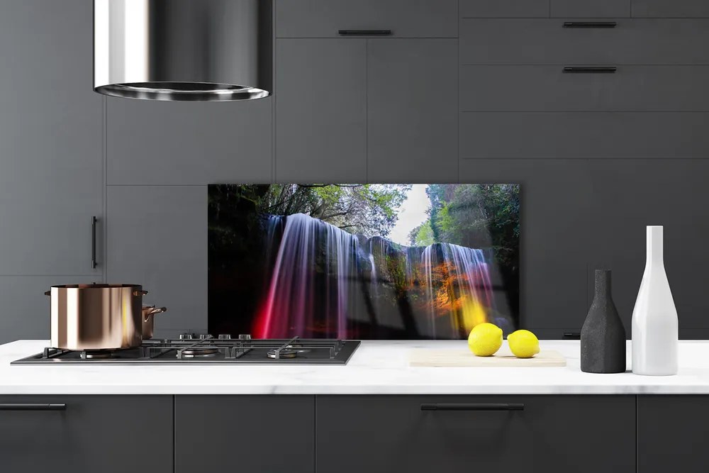 Szkło Dekoracyjne do Kuchni Dziki Wodospad Górski